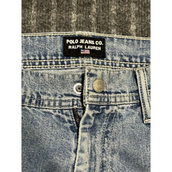 Vintage Polo Jeans Co. Ralph Lauren Men‎ Blue Carpenter Denim Jeans Baggy 31x28 - Picture 4 of 8